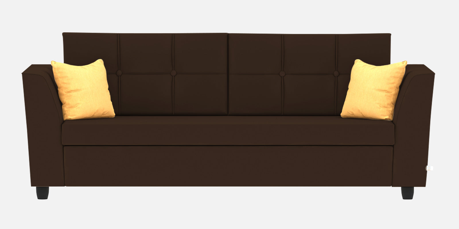 Nestin Velvet 3 Seater Sofa in Cholocate Brown Colour