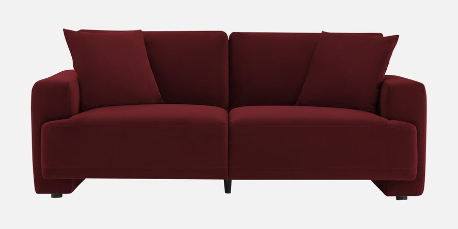 Kosta Velvet 2 Seater Sofa In Dark Maroon Colour - Febonic Living