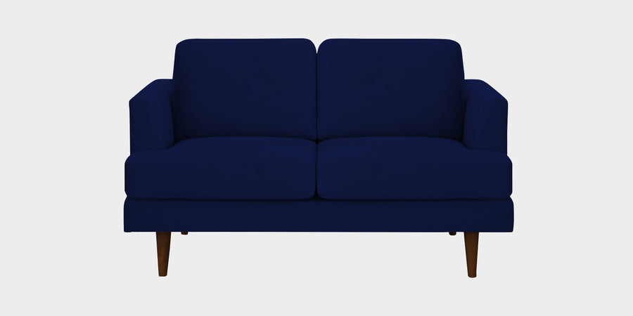 Motra Velvet 2 Seater Sofa In Indigo Blue Colour - Febonic Living