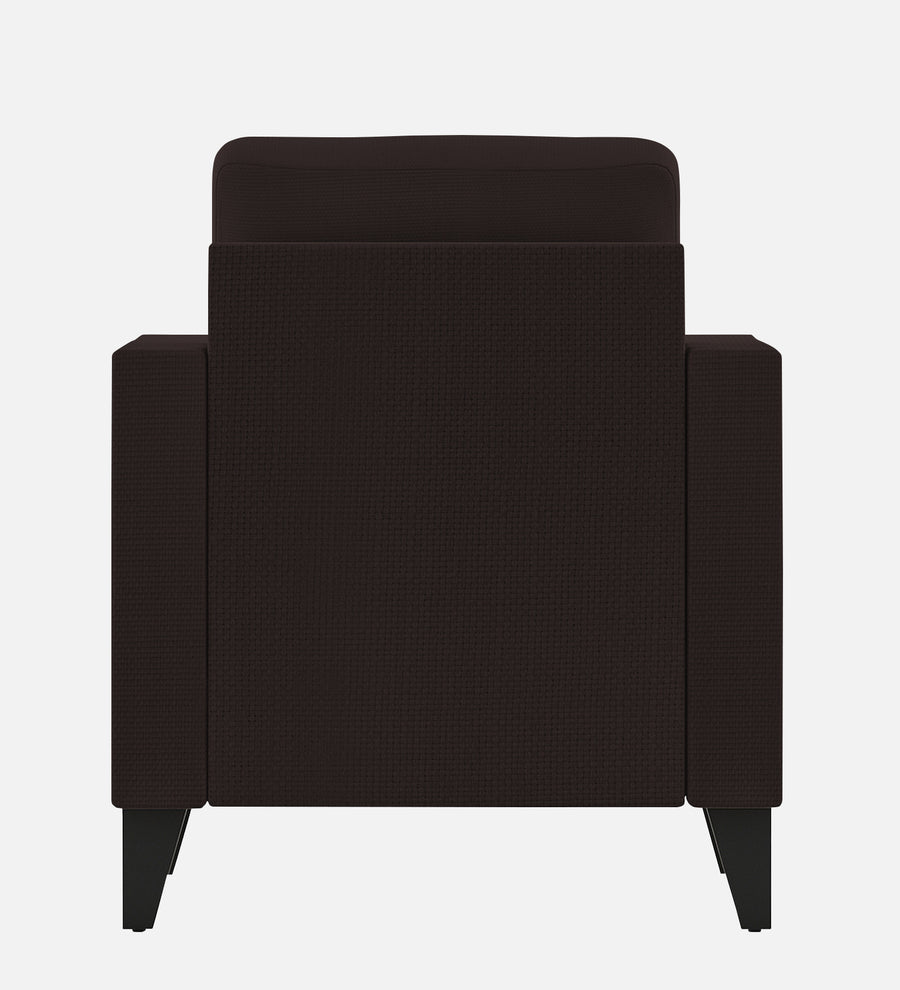 Nori Fabric 1 Seater Sofa In Dark Brown Colour - Febonic Living