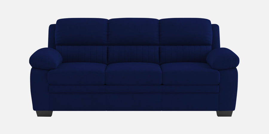 Cantaberry Velvet 3 Seater Sofa In Dark Blue Colour - Febonic Living