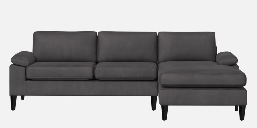 Vegas Velvet Lhs Sectional Sofa 3 Lounger In Davy Grey Colour - Febonic Living
