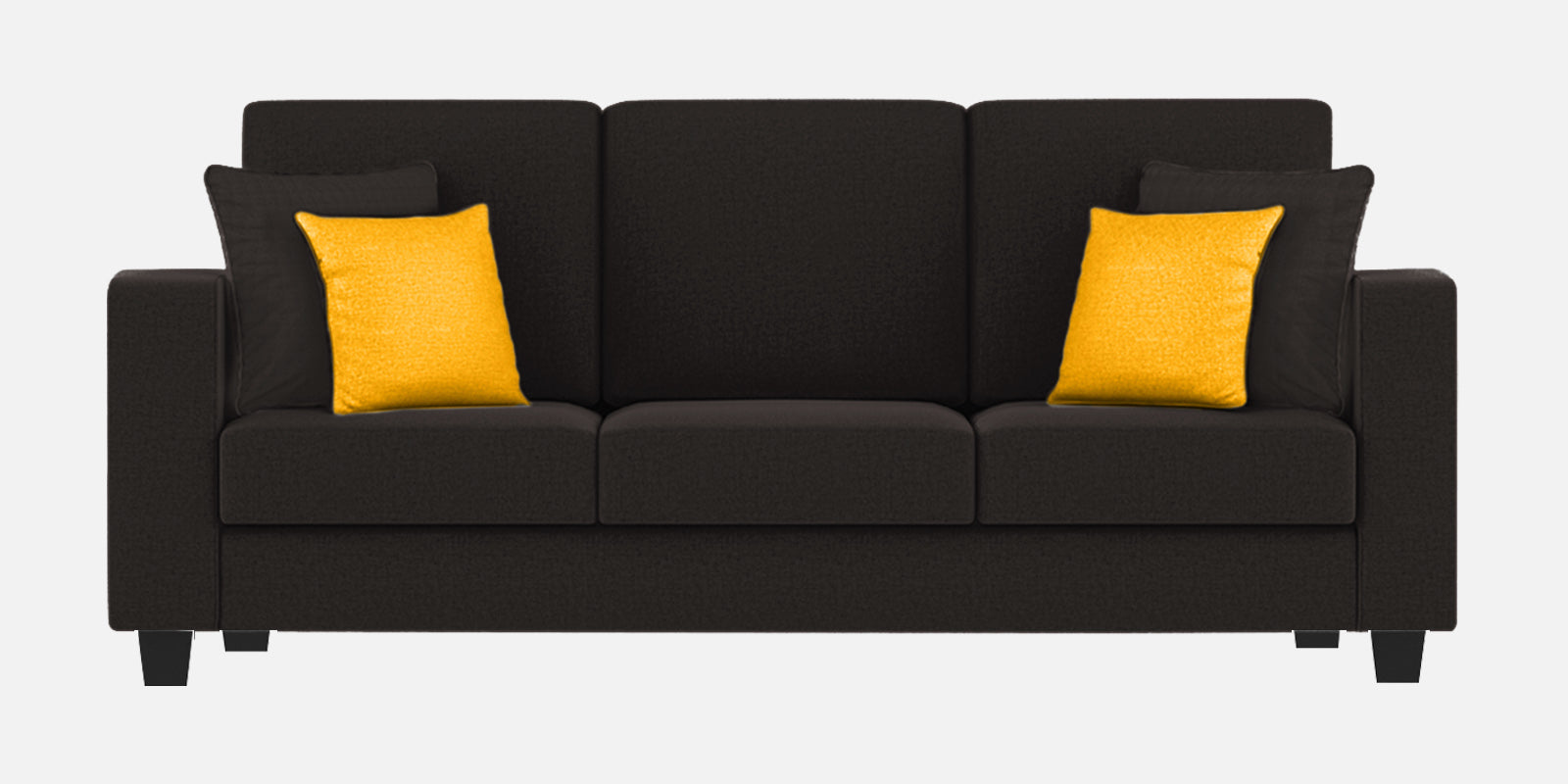 Nabi Fabric 3 Seater Sofa In Cara Brown Colour