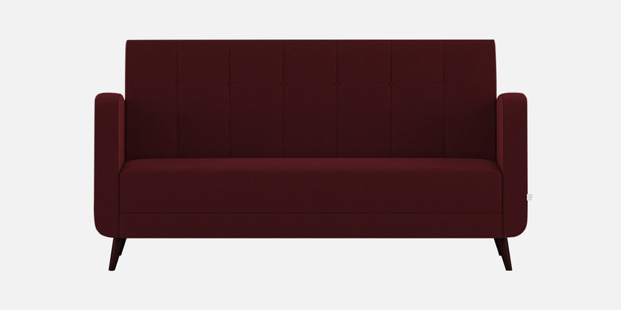 Wiki Velvet 3 Seater Sofa In Blood Maroon Colour - Febonic Living