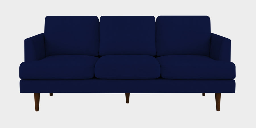 Motra Velvet 3 Seater Sofa In Indigo Blue Colour - Febonic Living
