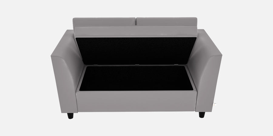 Bristo Velvet 2 Seater Sofa In Concrete Grey Colour With Storage - Febonic Living