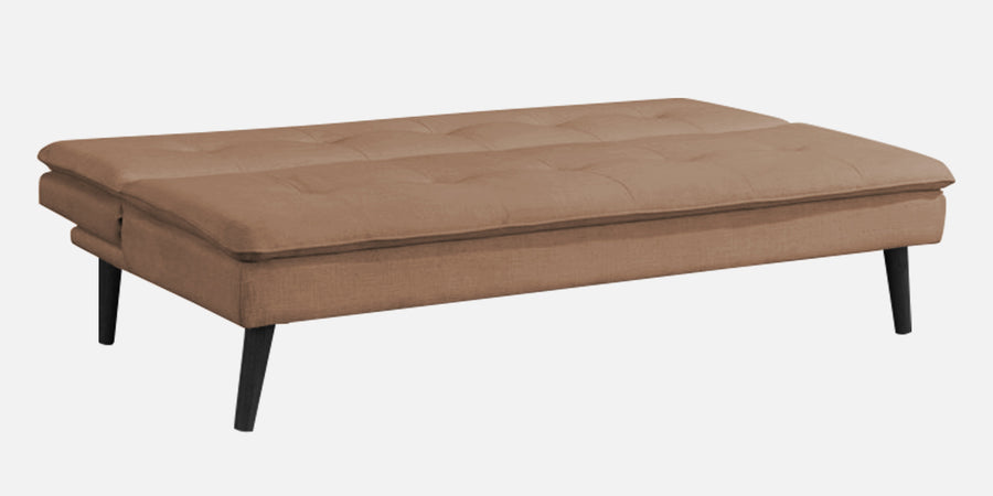 Toner Fabric 3 Seater Convertible Sofa Cum Bed In Cosmic Beige Colour - Febonic Living