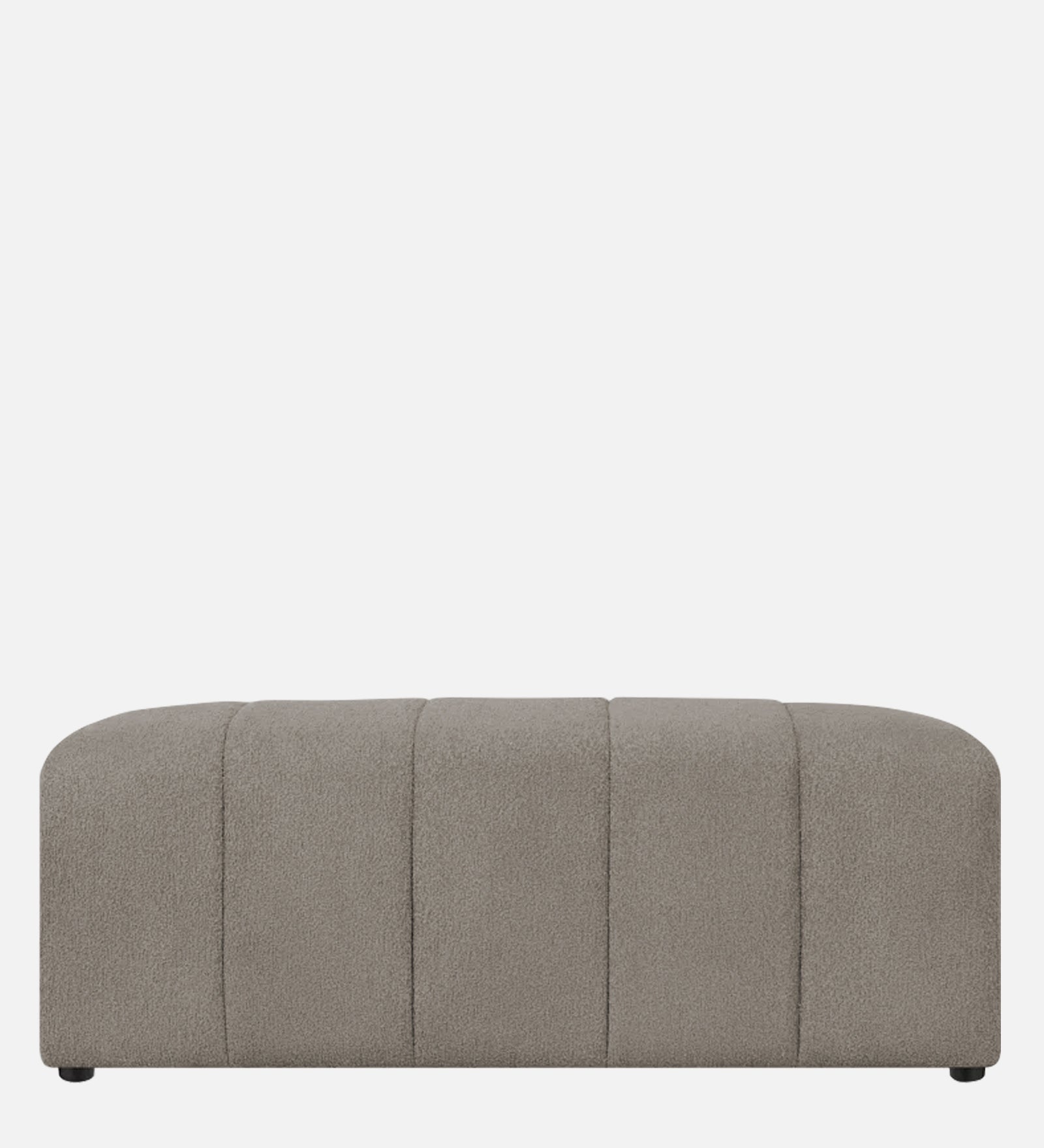 Rexi Fur Fabric Bench in Cement Beige Colour