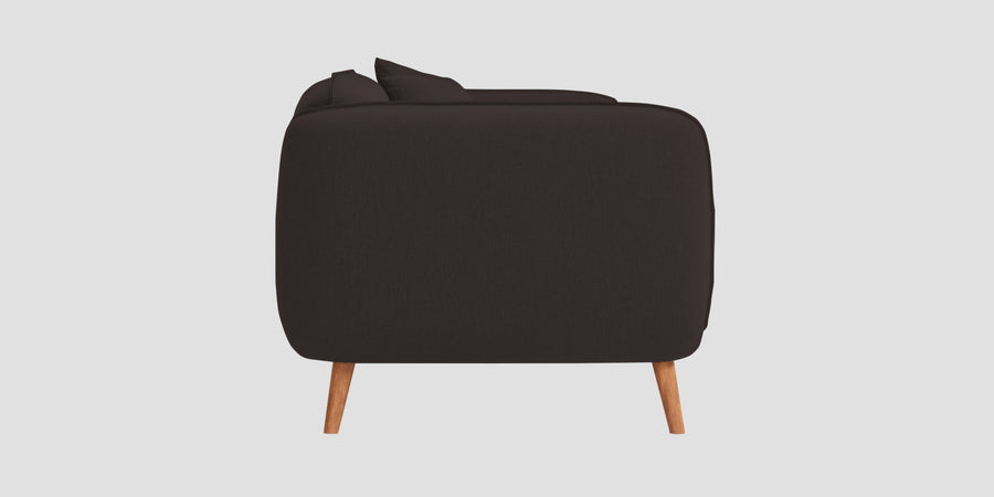 Zia Fabric 3 Seater Sofa In Pebble Brown Colour - Febonic Living