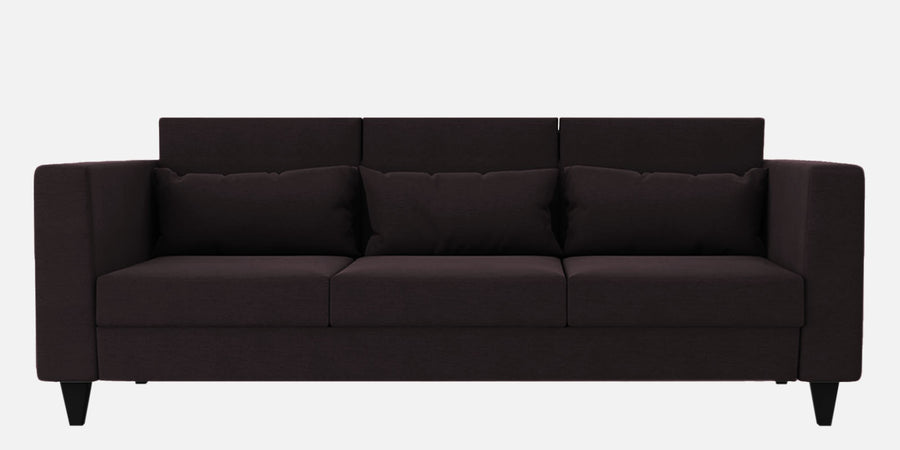 Nipul Fabric 3 Seater Sofa In Cara Brown Colour - Febonic Living