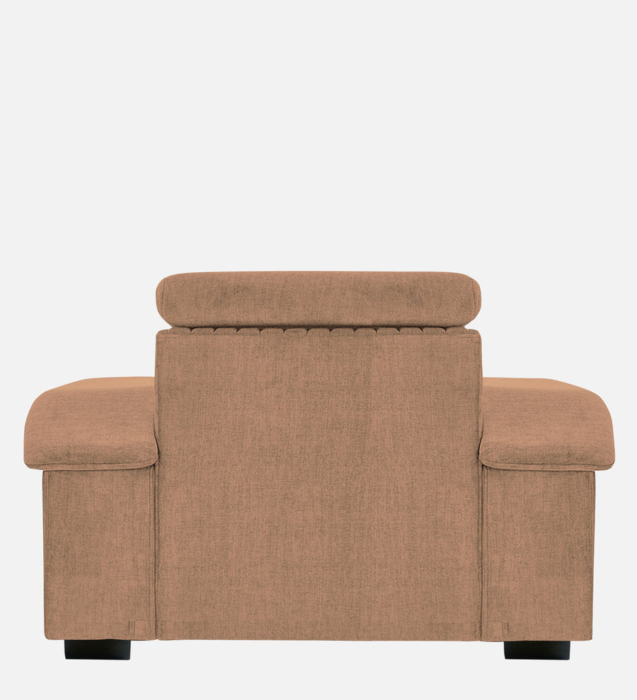Draco Fabric 1 Seater Sofa In Cosmic Beige Colour - Febonic Living