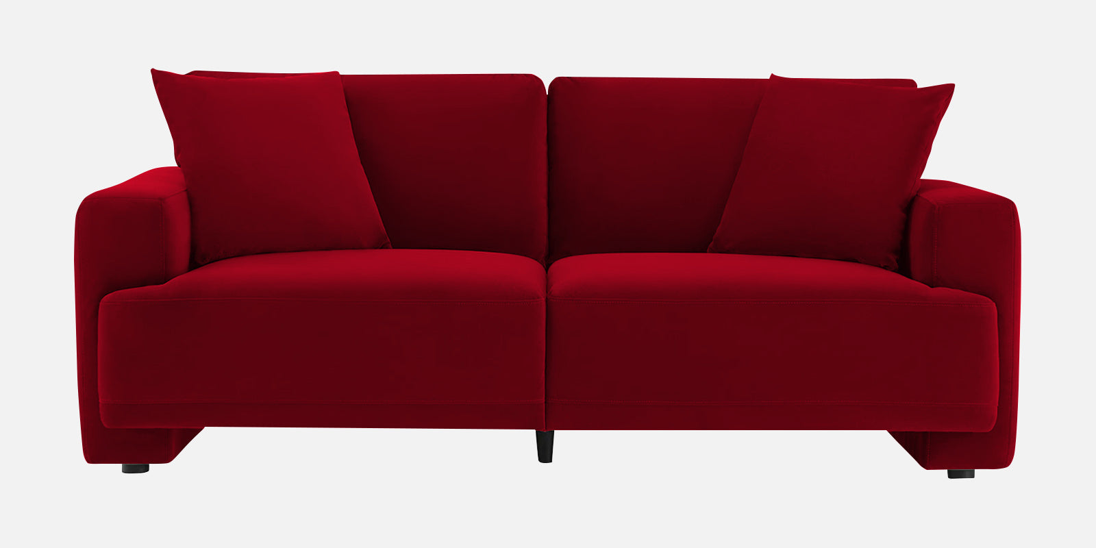 Kosta Velvet 2 Seater Sofa in cherry red Colour