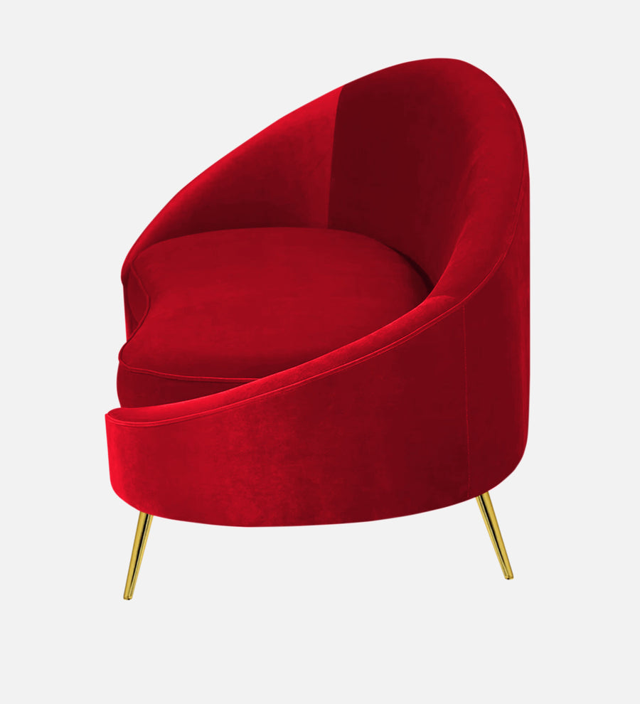 Cely Velvet Rhs Chaise Lounger In Berry Maroon Colour - Febonic Living