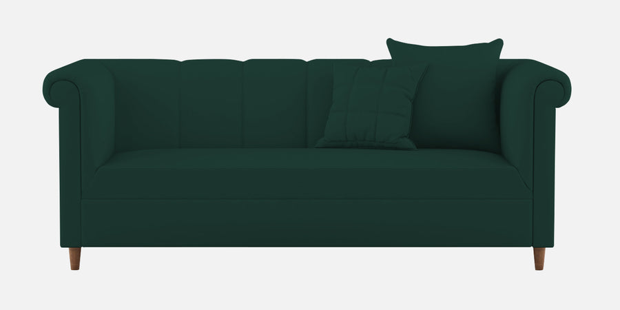 Rubi Velvet 3 Seater Sofa In Forest Green Colour - Febonic Living
