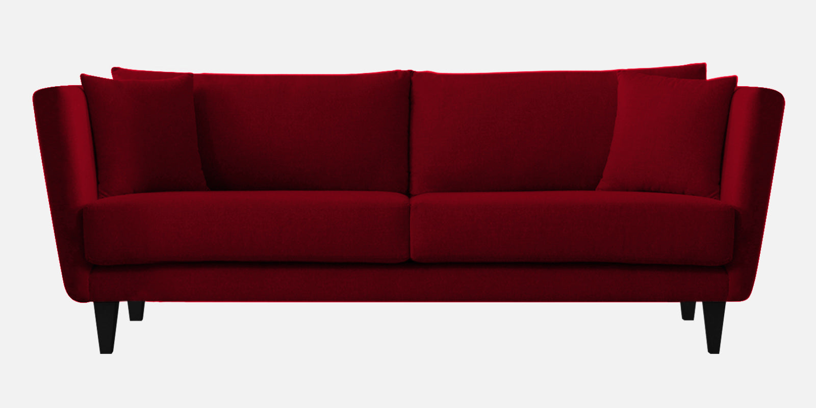 Norway Velvet 3 Seater Sofa In Cherry Red Colour