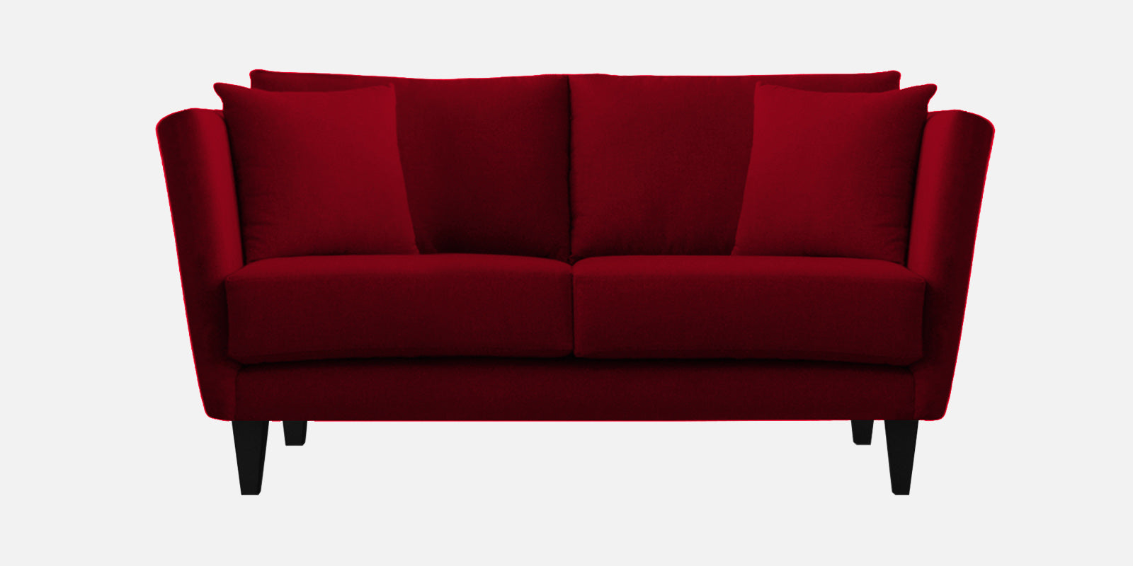 Norway Velvet 2 Seater Sofa In Cherry Red Colour