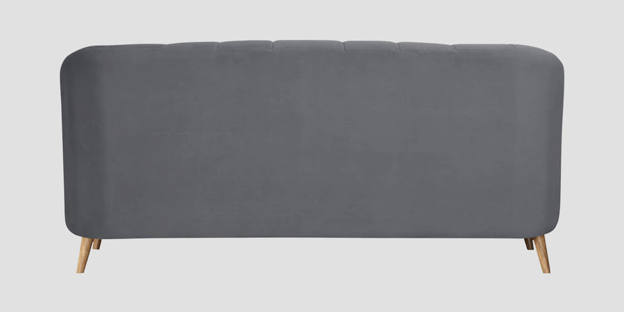 Kaylee Velvet 3 Seater Sofa In Pubble Grey Colour - Febonic Living