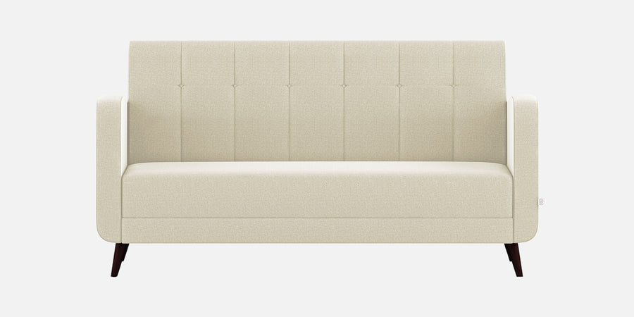Wiki Velvet 3 Seater Sofa In Warm White Colour - Febonic Living