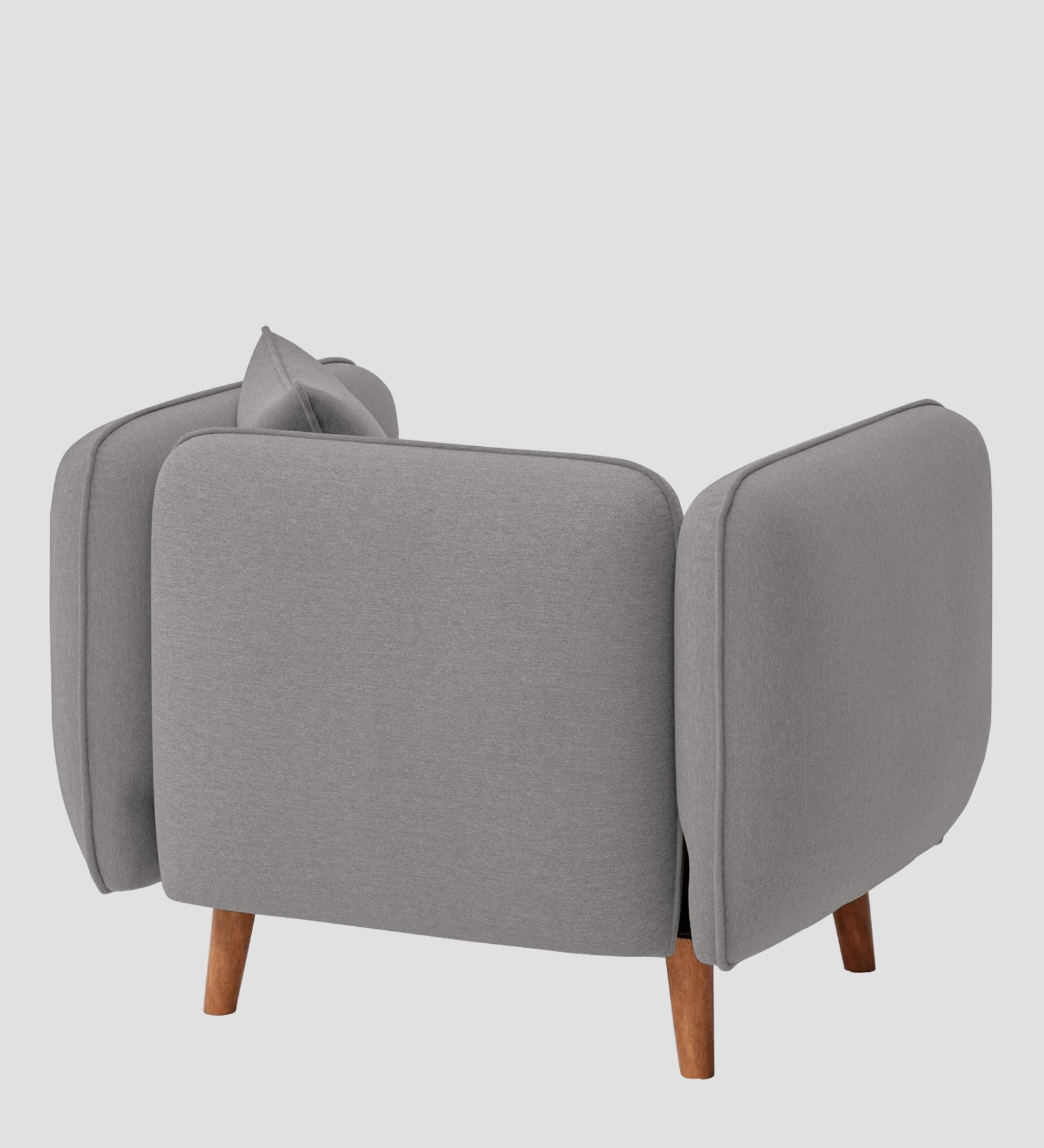 Reva Fabric 1 Seater Sofa In  Silver Grey Colour - Febonic Living