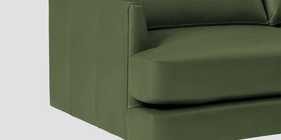 Sterio Leatherette 2 Seater Sofa In Moss Green Colour - Febonic Living