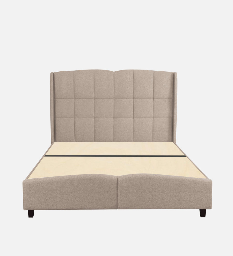 Jovi Velvet Upholstered Single Size Bed In Camel Beige Colour - Febonic Living