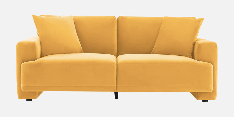 Kosta Velvet 2 Seater Sofa In Turmeric Yellow Colour - Febonic Living