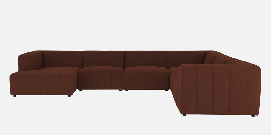 Damo Fabric Rhs 8 Seater Corner Sofa In Coffee Brown Colour - Febonic Living