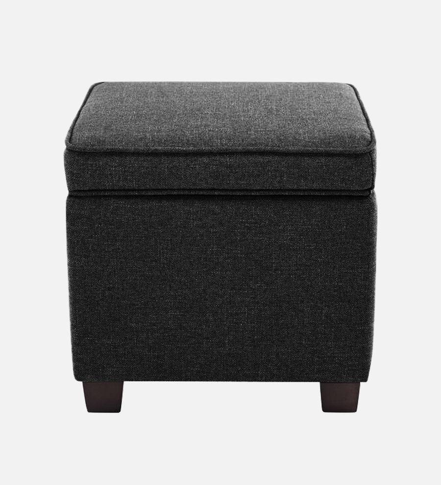 Sudan Fabric Ottoman In Charcoal Grey Colour With Storage - Febonic Living