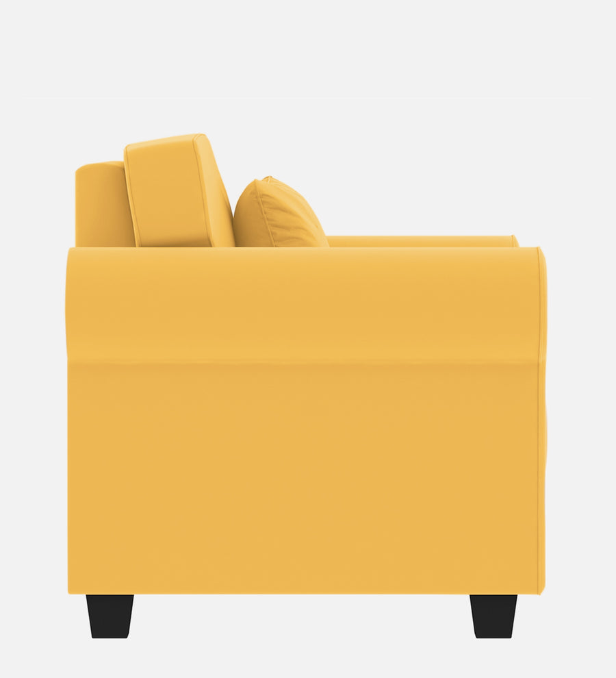 Numonk Velvet 1 Seater Sofa In Turmeric Yellow Colour - Febonic Living