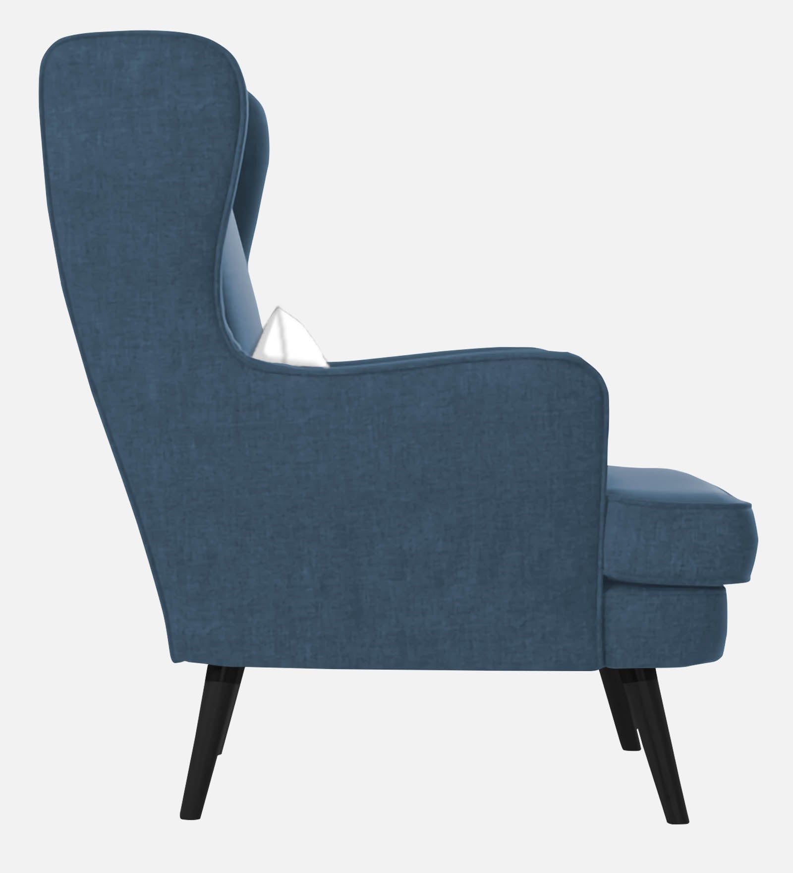 Niya Velvet Wing Chair in Oxford Blue Colour