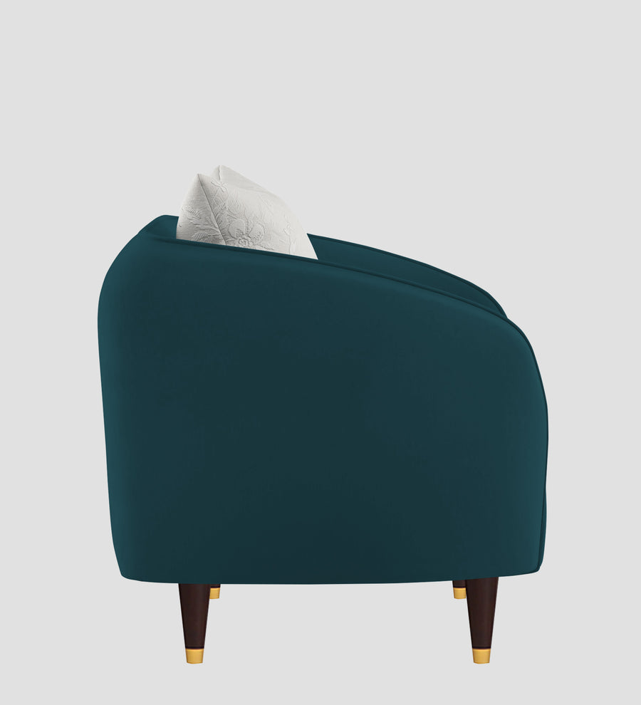 Hairo Velvet 1 Seater Sofa In Arabian Green Colour - Febonic Living