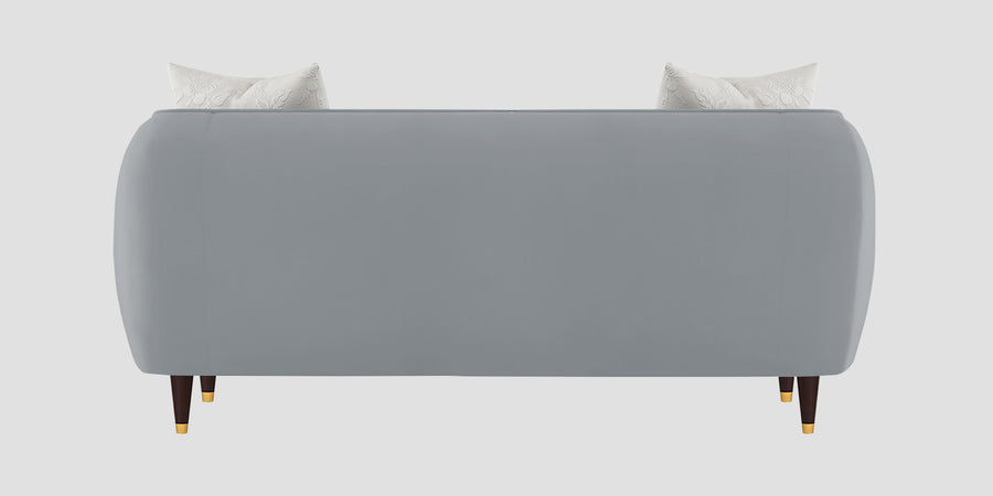 Hairo Velvet 2 Seater Sofa In Concrete Grey Colour - Febonic Living
