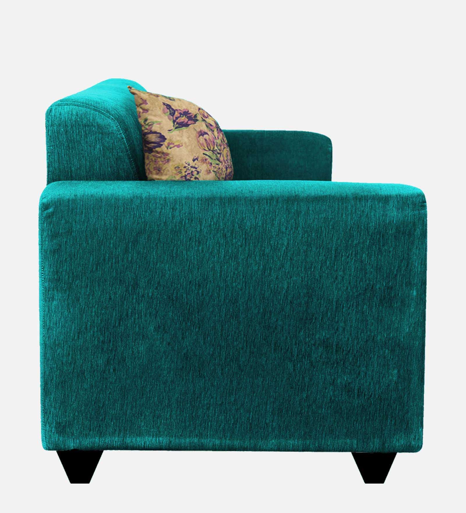 Lipu Fabric 1 Seater Sofa in Sea Green Colour