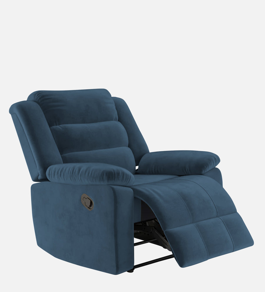 Erra Fabric 1 Seater Motorized Recliner In Light Blue Colour - Febonic Living