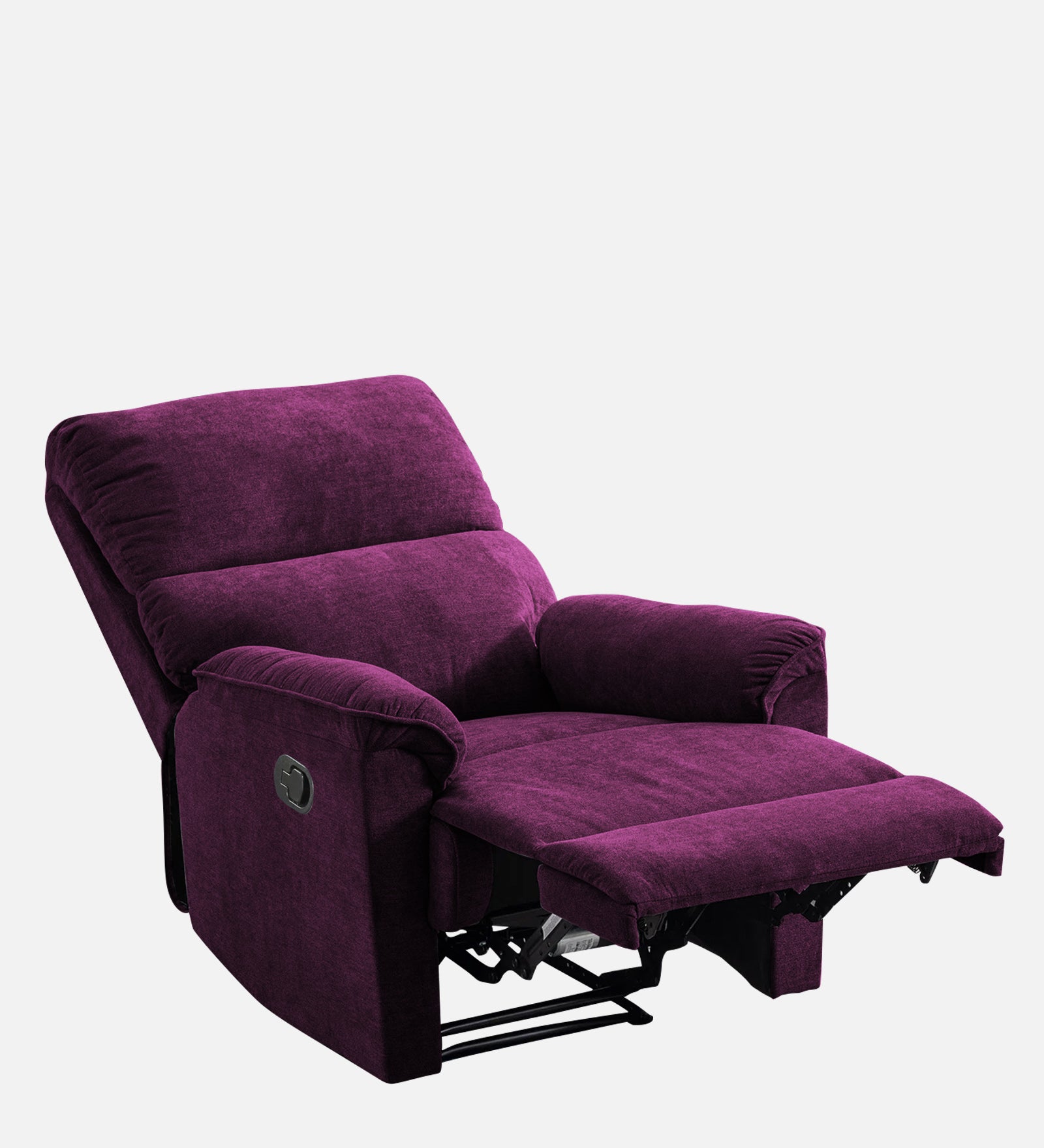 Abby Fabric Manual 1 Seater Recliner In Greek Purple Colour