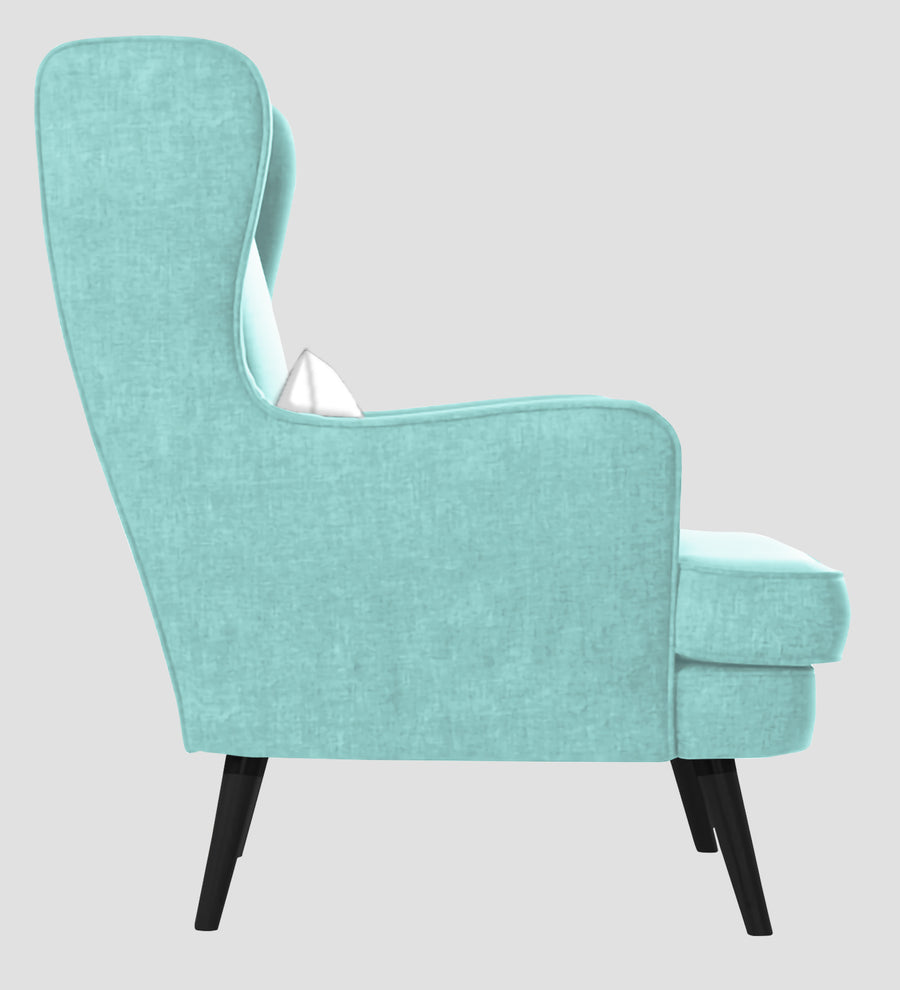 Niya Velvet Wing Chair In Barmunda Aqua Colour - Febonic Living