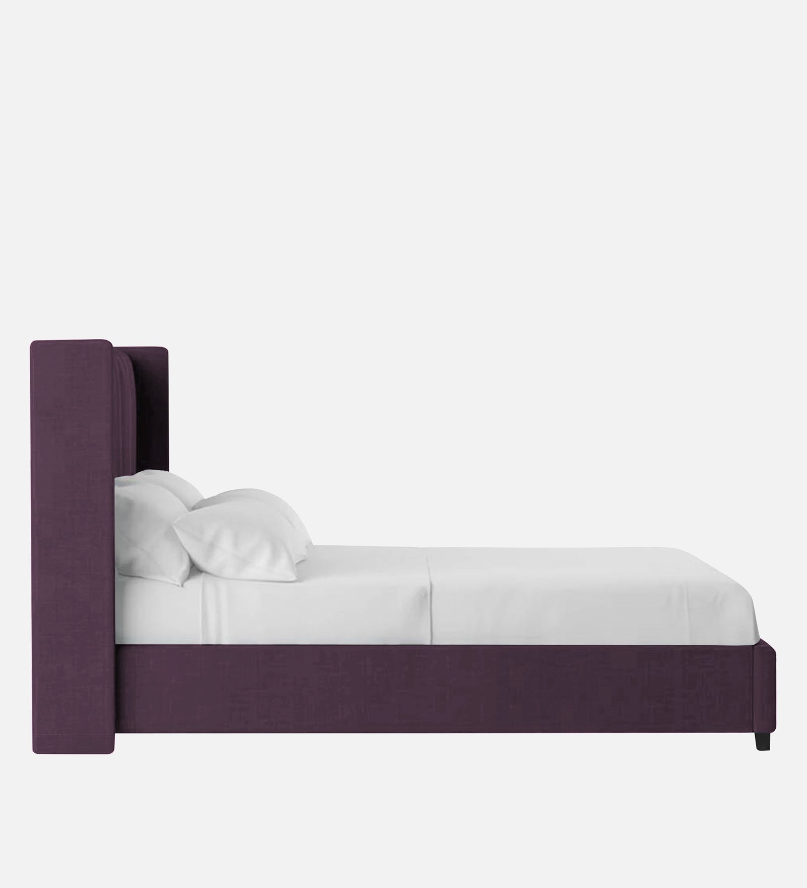 Colina Fabric King Size Bed In Greek Purple Colour With Box Storage