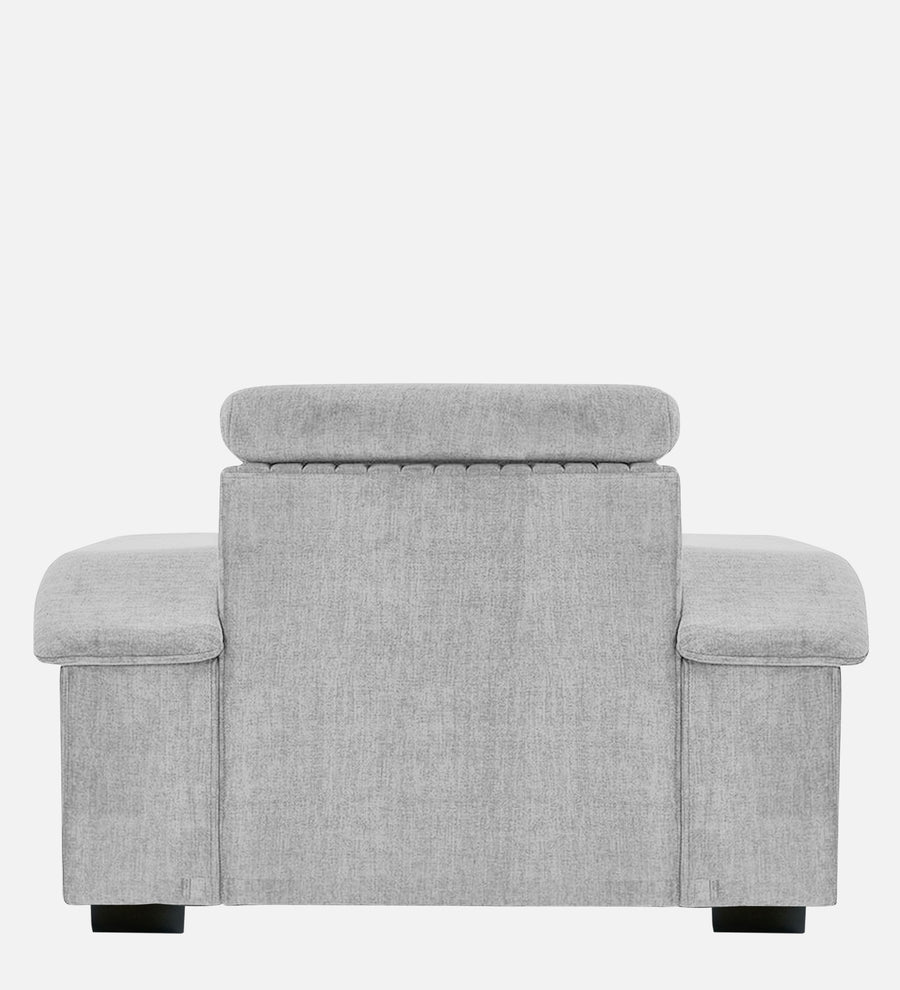 Draco Fabric 1 Seater Sofa In Lit Grey Colour - Febonic Living
