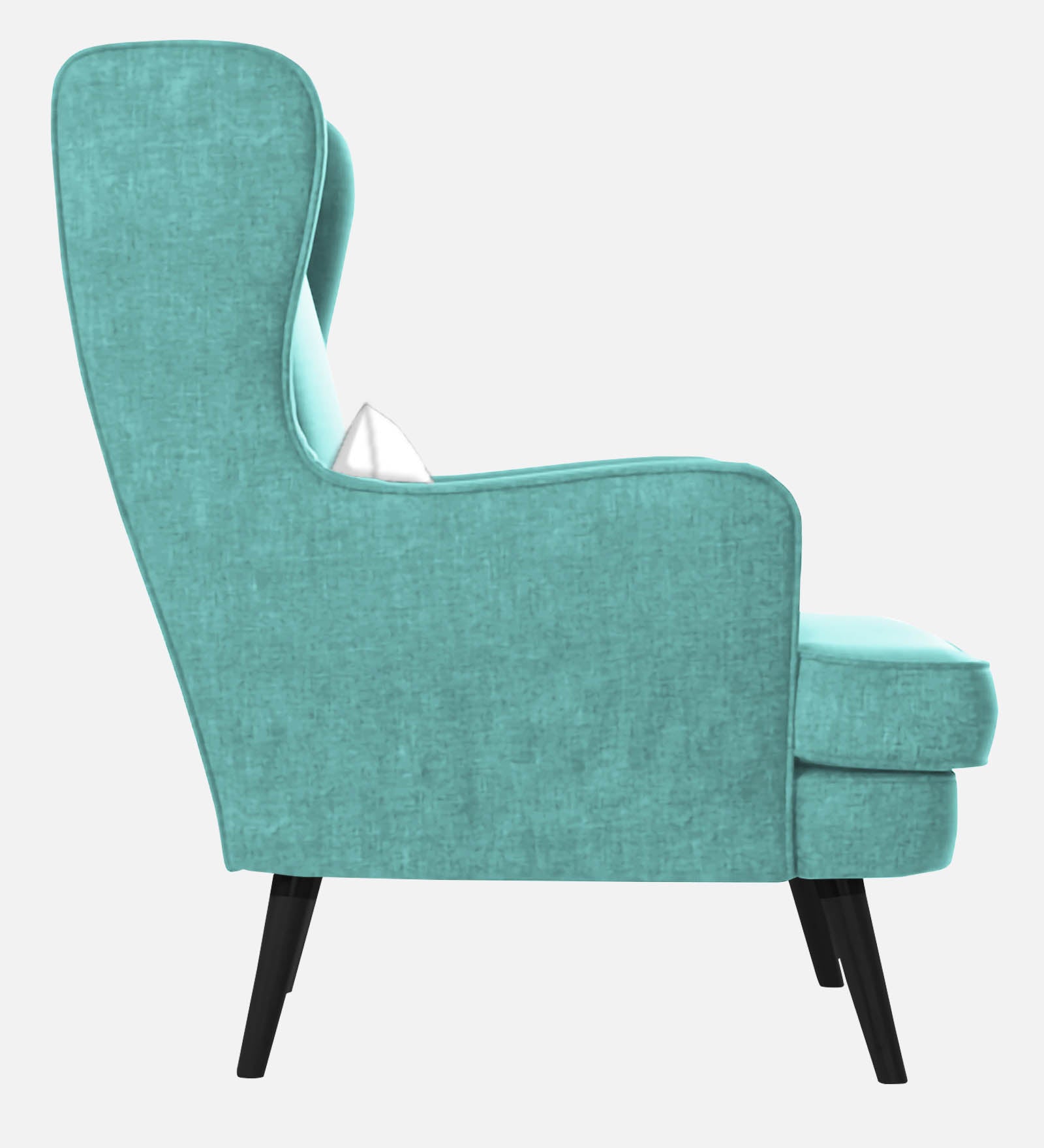 Niya Velvet Wing Chair in Barmunda Aqua Colour