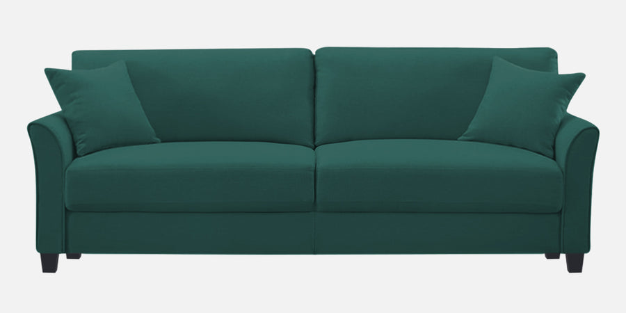Daroo Velvet 3 Seater Sofa In Pine Green Colour - Febonic Living