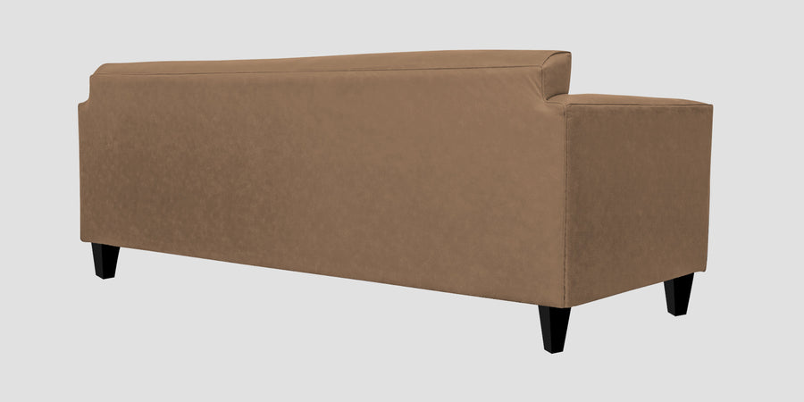 Convi Leatherette 3 Seater Sofa In Husky Brown Colour - Febonic Living