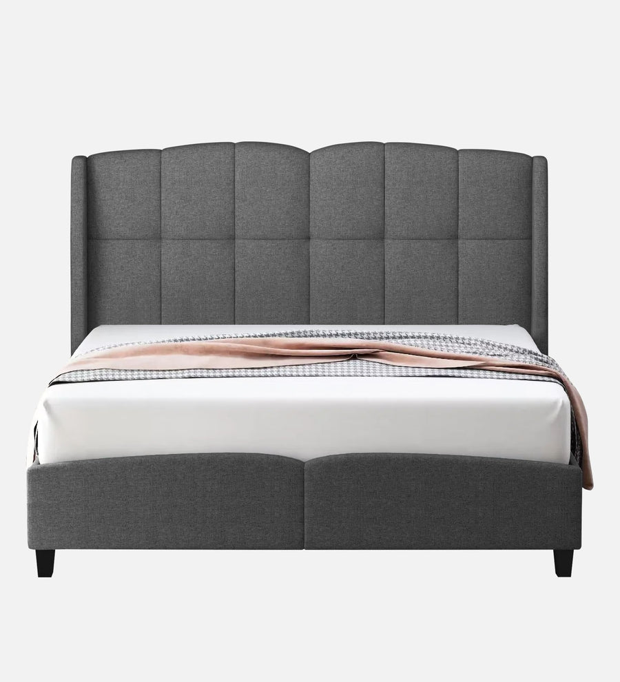Jovi Velvet Upholstered Queen Size Bed In Davy Grey Colour - Febonic Living