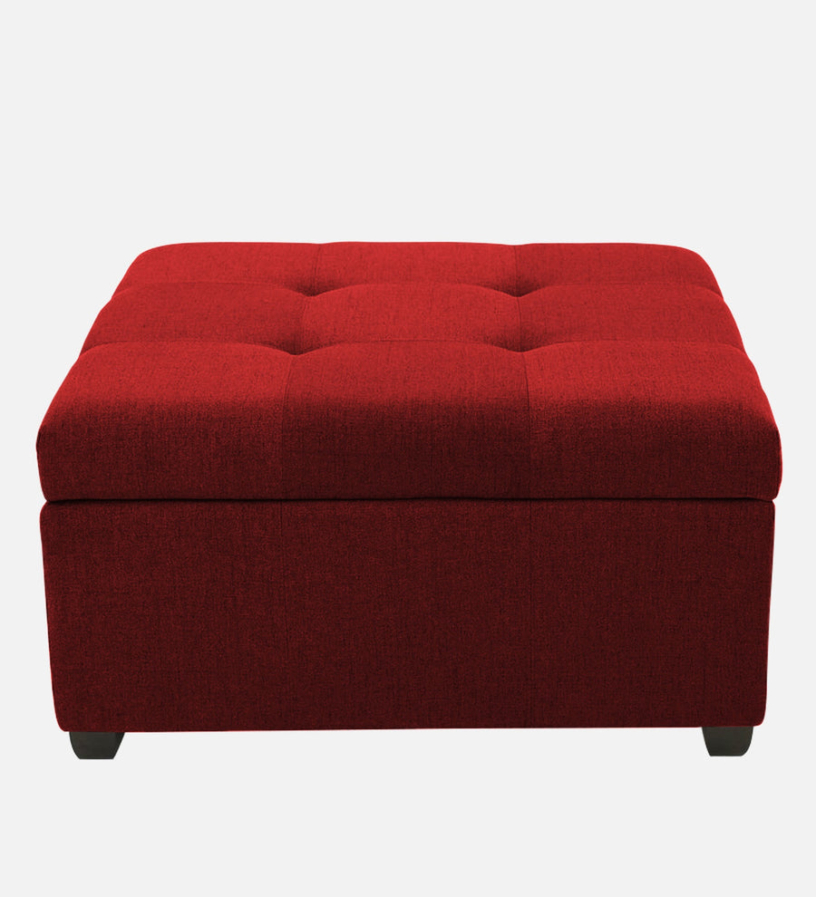 Mubila Fabric Ottoman In Blood Maroon Colour With Storage - Febonic Living