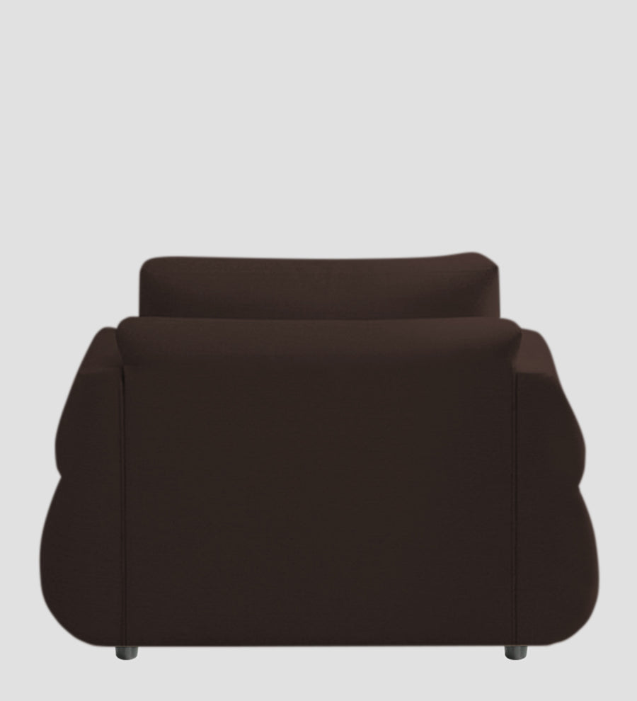 Jack Fabric 1 Seater Sofa In Coffee Brown Colour - Febonic Living