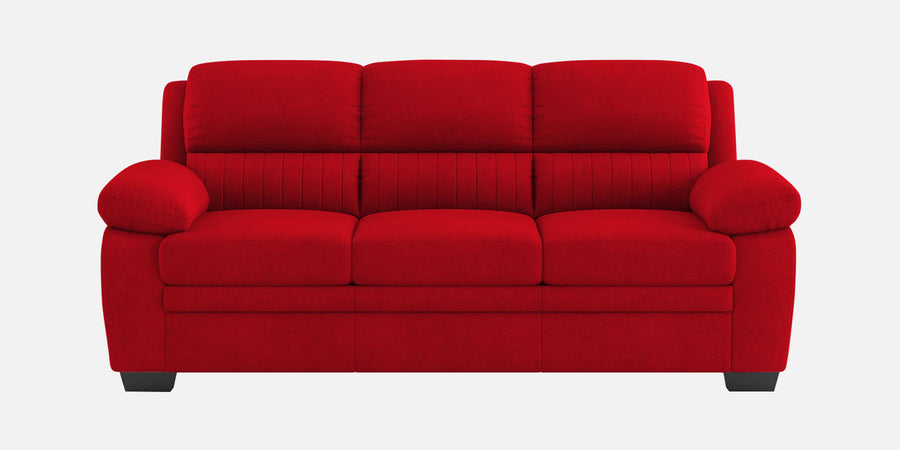 Cantaberry Velvet 3 Seater Sofa In Berry Maroon Colour - Febonic Living