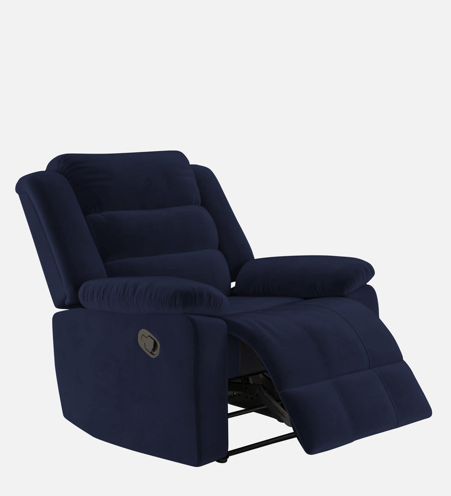 Erra Fabric 1 Seater Motorized Recliner In Royal Blue Colour - Febonic Living