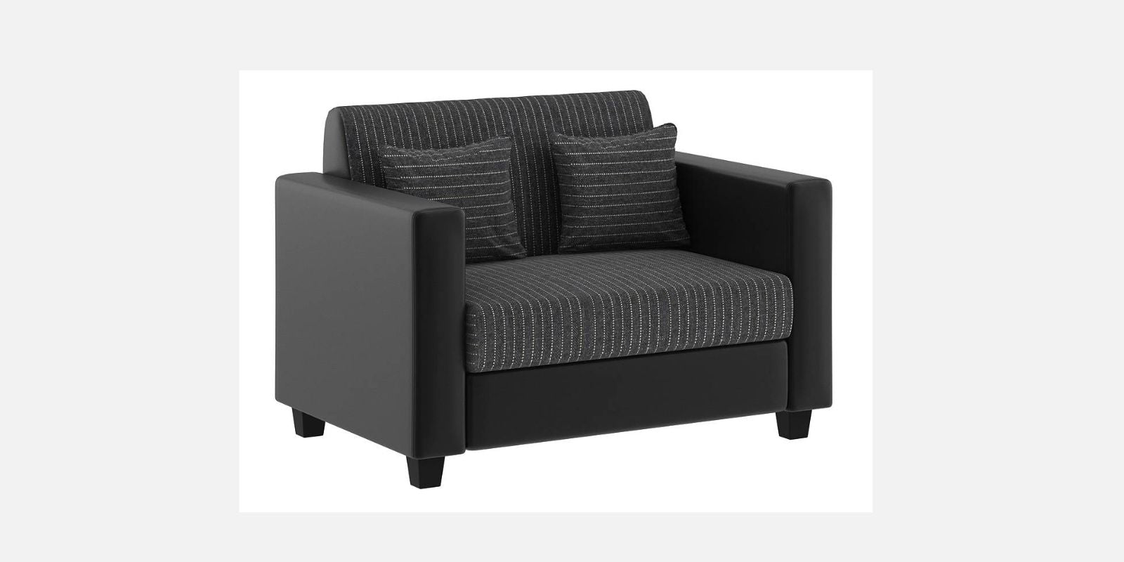 Baley Fabric 2 Seater Sofa in Lama Black Colour