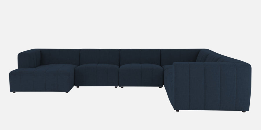 Damo Fabric Rhs 8 Seater Corner Sofa In Denim Blue Colour - Febonic Living