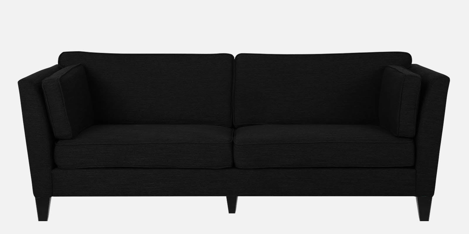 Nigar Fabric 3 Seater Sofa in Zed Black Colour