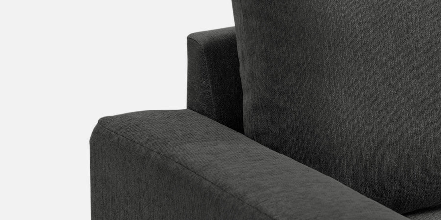 Kara Fabric 2 Seater Pull Out Sofa Cum Bed In Charcoal Grey Colour - Febonic Living